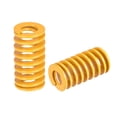 thumbnail image 1 of Troquel Resorte, 18mm OD 35mm Largo 2 Piezas Espiral Estampado Ligera Carga Compresión Troquel Resortes para Impresora 3D Eléctrica Pieza, Amarillo, 1 of 5