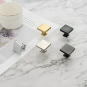 KOOFIZO 10 Pack Square Top & Base Cabinet Knob - Brushed Nickel Pull Handle (30mm / 1.2 Inch)