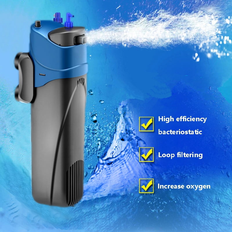 3 In 1 UV Sterilizer Submersible Oxygen Filter Water Cycle Aquarium Fish Tank Work Fresh Salt Fish Tank with Physical, Chemical, and Biological Filtration - Walmart.com