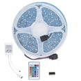 thumbnail image 2 of Kit de tira de luces 3528 de 5 m/16,4 pies con control remoto de 24 teclas Tira de luces impermeables RGB de 300 LED para el hogar Enchufe europeo de 100 a 240 V, 2 of 5
