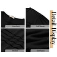 thumbnail image 6 of Fantaslook Long Sleeve Shirts for Women Fall Dressy Casual Blouses Fashion Pleated Tunic Tops, 6 of 8