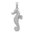 thumbnail image 1 of FB Jewels 14K White Gold White Seahorse Textured 2D Pendant, 1 of 4