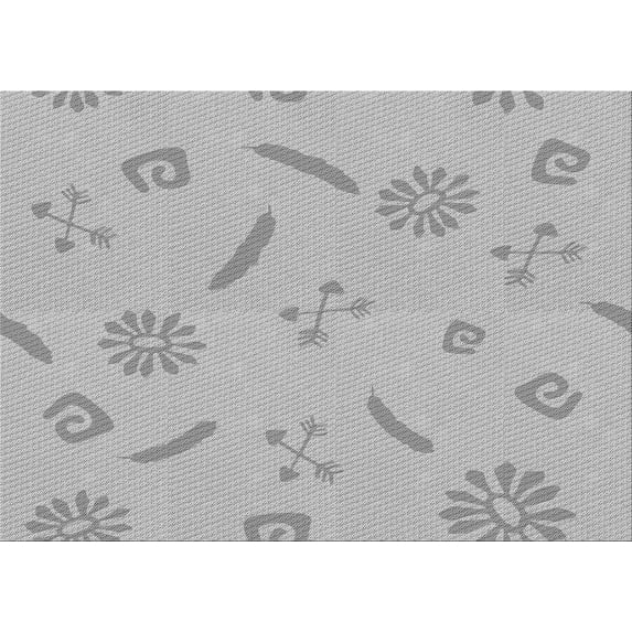Ahgly Company Machine Washable Indoor Rectangle Transitional Platinum Silver Gray Area Rugs, 3' x 5'