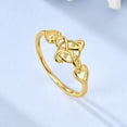 thumbnail image 3 of MULA Originla 925 Sterling Silver Golden Knot Finger Ring For Women Birthday Gfit Jewelry, 3 of 6