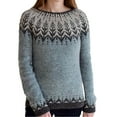thumbnail image 1 of Kcodviy Womens Sweaters Winter Fall Fair Isle Sweaters Casual Loose Long Sleeve Womens Jackets Sweaters Knitted Sweater Tops, 1 of 4