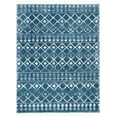 thumbnail image 2 of SAFAVIEH Berber Fringe Nathan Aztec Shag Area Rug, Blue/Ivory, 8' x 10', 2 of 11