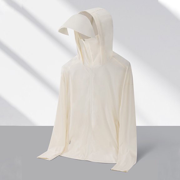 cllios Men's UPF 50 Sun Protection Hoodie Jacket Lightweight Full Zipper Long Sleeve Sun Shirts with Pockets Summer Cover Up Anti-UV for Hiking Outdoor Activities