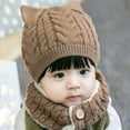 thumbnail image 6 of Kids Winter Knitted Hat and Fleece Neck Warmer Scarf Set for Boys Girls Age 5-10, 6 of 8