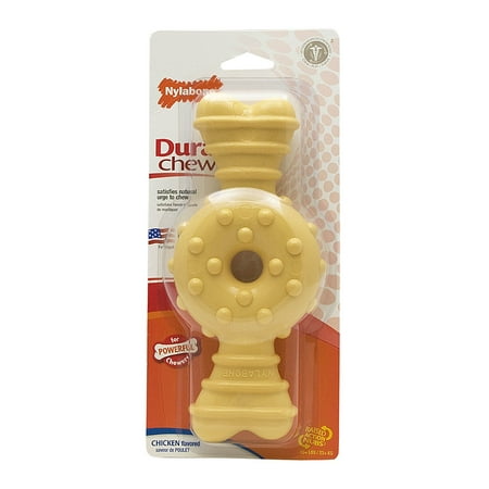 Dura Chew Textured Ring Bone, Chicken Flavor, DuraChew toys are made to be long lasting for powerful chewers, by (Best Long Lasting Dog Toys)
