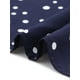 thumbnail image 5 of Blusa de mujer de tallas grandes GRACE & GRANDEUR con volantes en el frente, mangas fruncidas, cuello en V, tops casuales 1X azul oscuro, 5 of 6