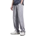thumbnail image 3 of Blekii Men's Waffle Knit Joggers, Summer Weight Sweatpants with Straight Leg, Loose Fit Casual Pants for Lounge, Breathable Comfort Bottoms, Versatile Pants for Home, Travel, Or, 3 of 7