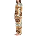 thumbnail image 2 of FORMRS Womens Pajama Set Long Sleeve Top and Pants with Pockets Soft Comfy Lounge Sleepwear, Sizes S-2XL, Floral Cow, 2 of 7