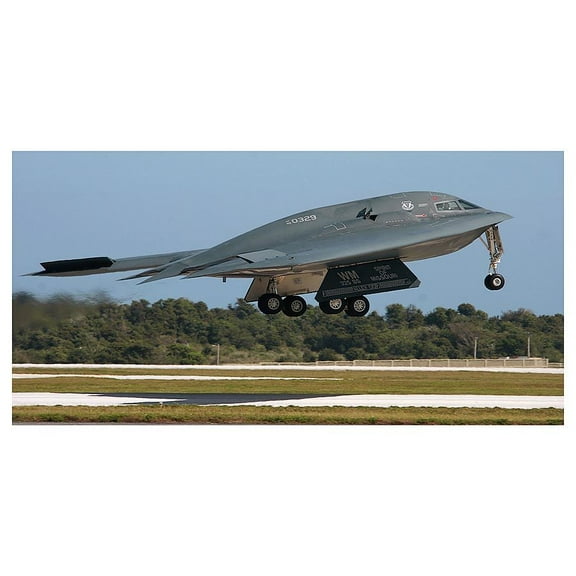 B-2 Spirit Stealth Bomber Taking Off Style - A - 24x36 Inch Glossy Laminated Aviation Poster - Stunning Detail and Bold Colors