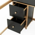 thumbnail image 6 of Euroco Metal Full Size Loft Bed with Storage Shelf and Built-in Desk Cabinet, Gold, 6 of 13