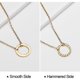 thumbnail image 2 of Collar de círculo delicado chapado en oro real de 14 k, collar de círculo delicado EXL, 2 of 5