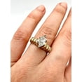 thumbnail image 3 of Silverstar Gems Marquise Cut Cubic Zirconia 14K Yellow Gold Finish Wedding Ring, 3 of 5