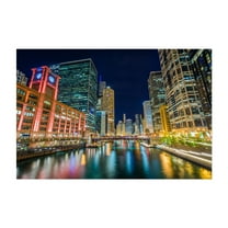 Colors on the Chicago River - Chicago Illinois Photography Unframed Wall Art Print 5 x 7 inches