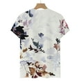 thumbnail image 5 of Aloohaidyvio Tops,Womens Short Sleeve Round Neck Printed Loose Tops Blouse T-Shirt, 5 of 5