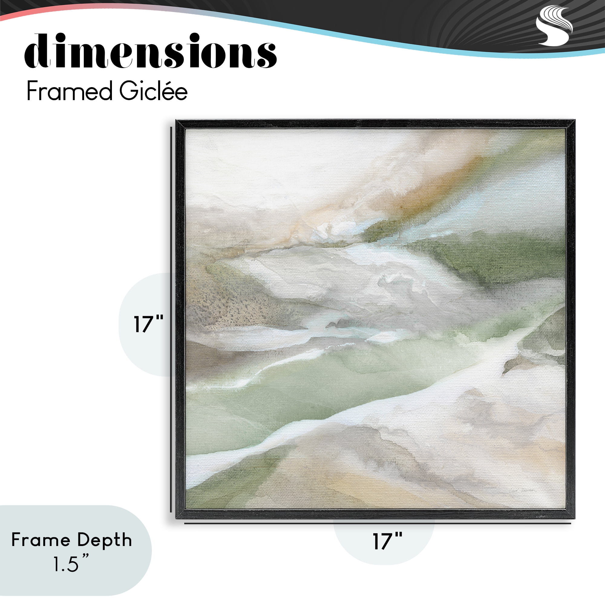Stupell Industries Serene Misty Landscape Black Framed Giclee Art, design by Carol Robinson