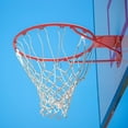 thumbnail image 4 of 1set Basketball Net Replacement Heavy Duty Basketball Hoop Net Polyester White Basketball Net Basketball Accessories Suitable for Outdoor Standard 12 Loops Basketball Hoop, 4 of 7