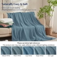 thumbnail image 6 of PHF Ultra Soft Waffle Weave Blanket Twin Size for Bed, Lightweight and Breathable Blanket, Perfect for Hot Sleepers, 66"x 90", Stormy Blue, 6 of 8