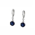 thumbnail image 1 of Clasicos Aretes Dama Colgantes Swarovski Zafiro Oro 14K Lam azul Unitalla, 1 of 7