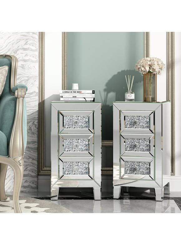 Mirrored Nightstands in Nightstands