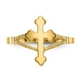 thumbnail image 5 of 14K Yellow Gold Ring Band Themed Polished Cross, 5 of 5