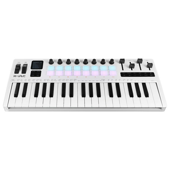 37 Key Digital Piano Full Size Electric Keyboard with Semi-Weighted Sensitive Keys, Portable Electric Piano Set for Beginner