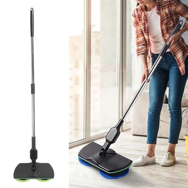 Trapeador Giratorio Eléctrico, Trapeador Eléctrico Para Pulido De Pisos Para Limpieza De Pisos Hasta 50 Minutos Potente Con Encerado De Ropa Para Pisos De Madera Dura