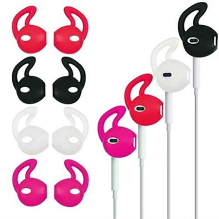 EarPod Cover Earphone and Ear Hook for Apple Headphones Earbuds for iPod iPhone 7 / 6 / 6S / 6 Plus/ 5S/ 5C/ 5 - Rainbow (4 Pairs)