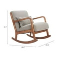 thumbnail image 6 of Hady Rocking Chair Gray Accent Chair, Modern Style, Armrest support, Plywood, Indoor Living, 6 of 11