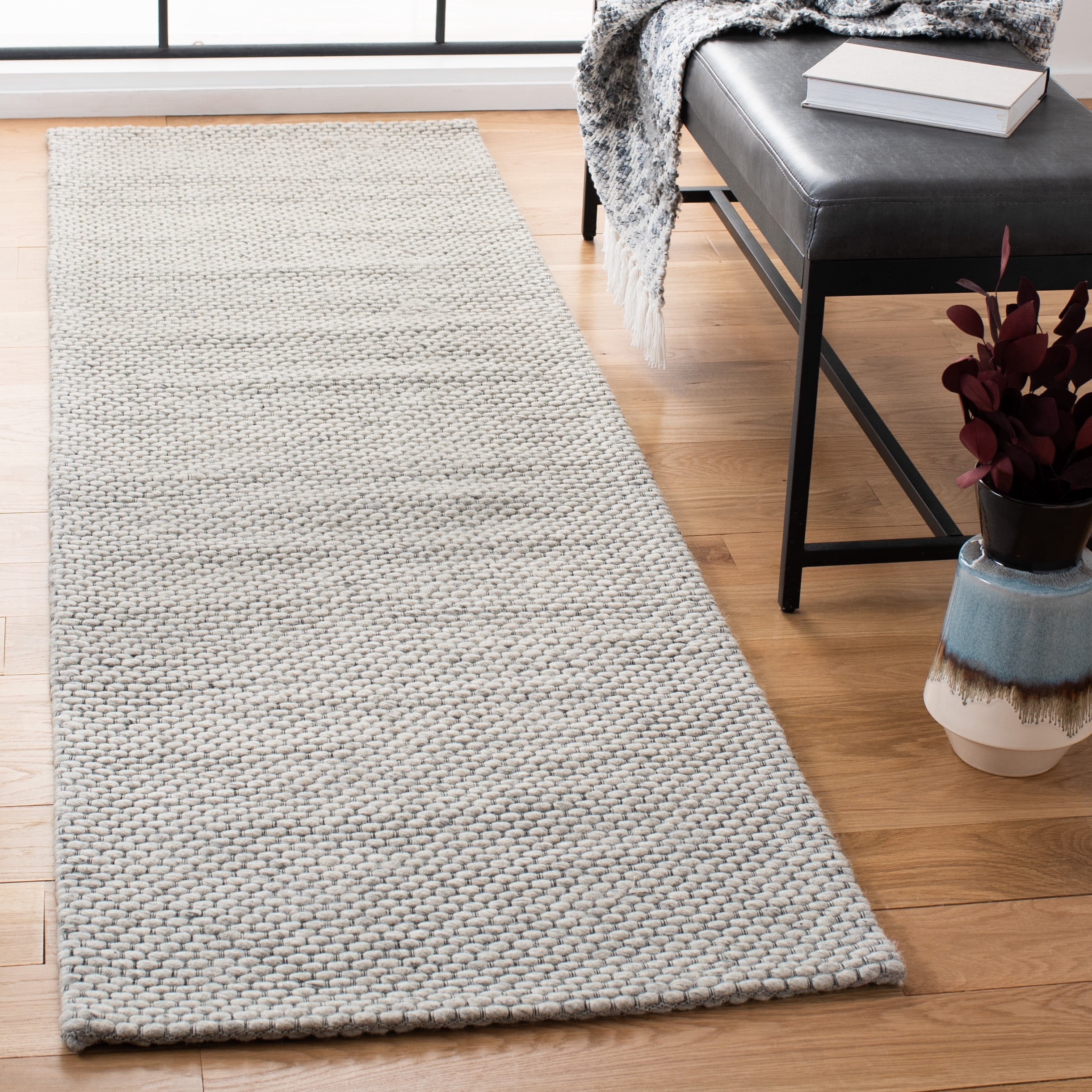 SAFAVIEH Natura Corine Geometric Runner Rug, Grey, 2'3" x 10'