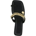 thumbnail image 3 of INC Womens Peetie Faux Leather Chain Slide Sandals, 3 of 3