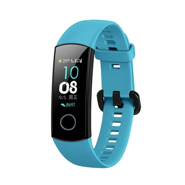 HWRY Silicone Watch Band Quick Release Strap Replacement Wristband For Huawei Band 4 5 And Honor Band 4 5 For Women Blue