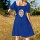 thumbnail image 5 of Vestido azul de manga corta de las Grandes Ligas de Béisbol de Chicago Retro, vestido de verano para mujer, 5 of 7