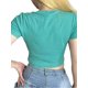 thumbnail image 5 of VISgogo, camisetas de manga corta para mujer, estilo Retro, estampado de mariposas, Tops cortos casuales de verano con cuello redondo para fiesta de calle VISgogo  moda, 5 of 9