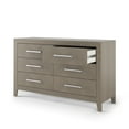 thumbnail image 6 of Child Craft Kieran 55" Interlocking 6-Drawer Double Dresser for Nursery or Bedroom, Anti-Tip Kit, Herringbone, Crescent Gray, 6 of 9