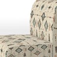 thumbnail image 4 of Designart "Nomadic Tribal Essence I" Beige Geometric Upholstered Accent Chair - Modern Arm Chair For Bedroom, 4 of 5