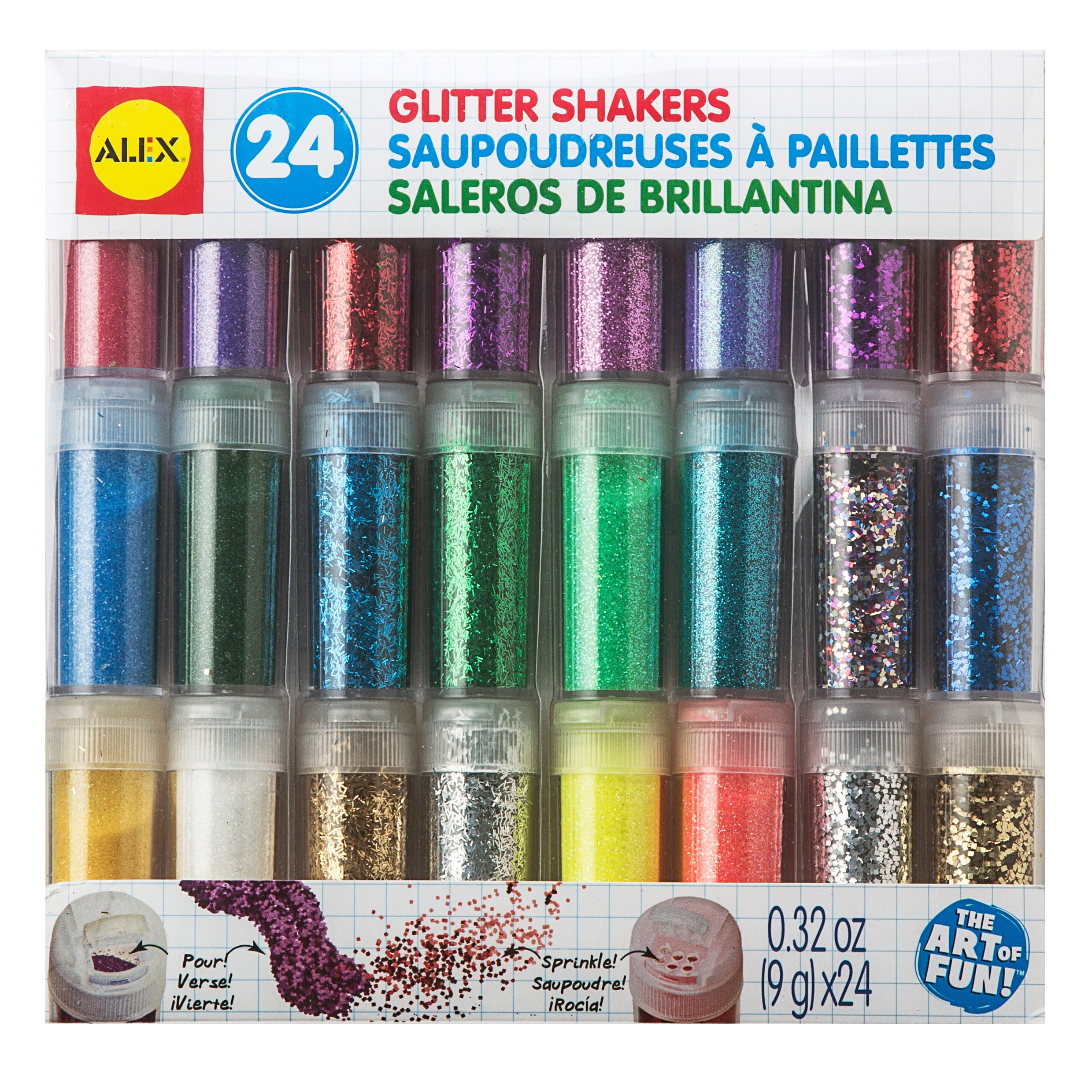 ALEX Art 24 Glitter Shakers