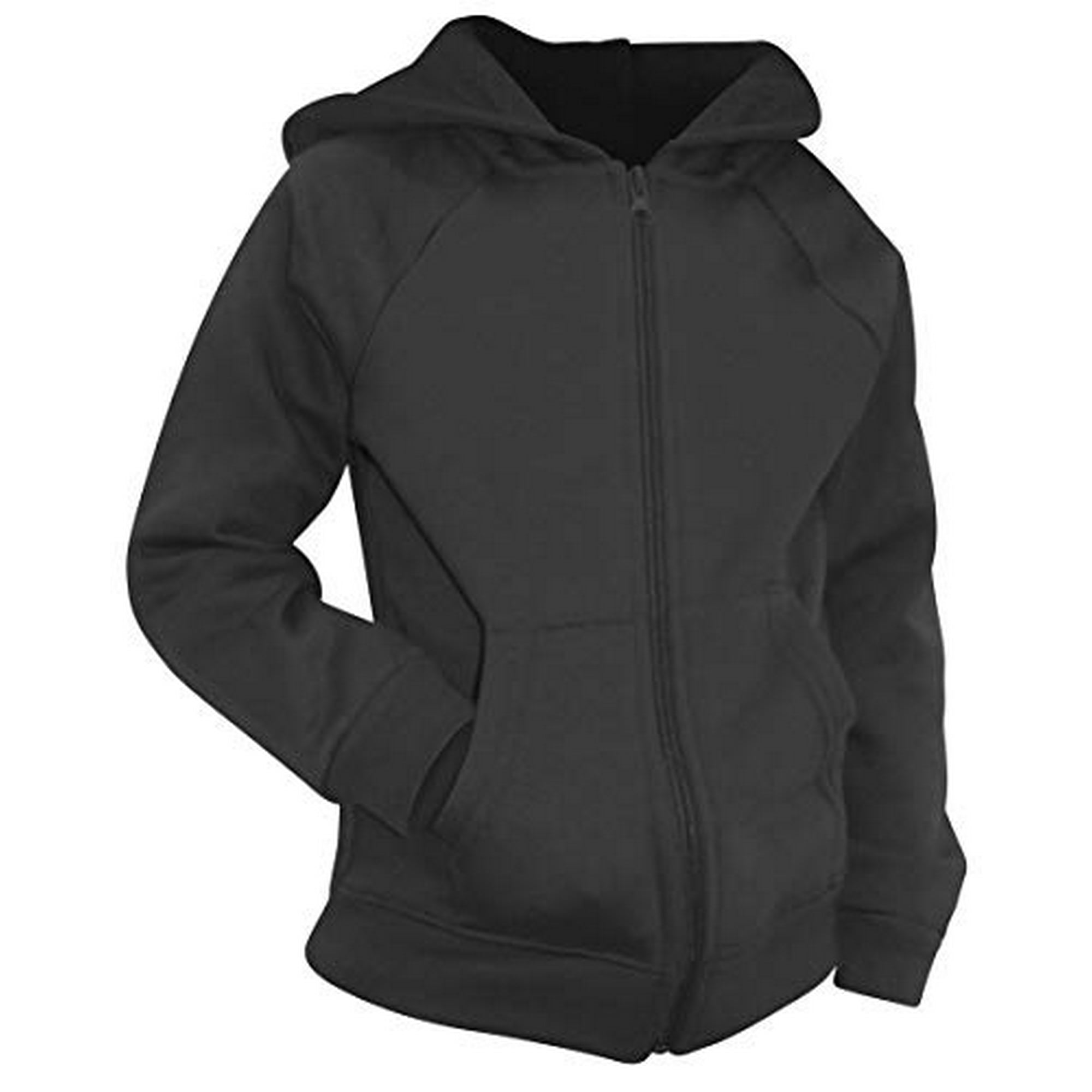 Black Hooded Sweatshirt Full Zip up Cozy Fleece Hoodie Boys or Girls Size 2