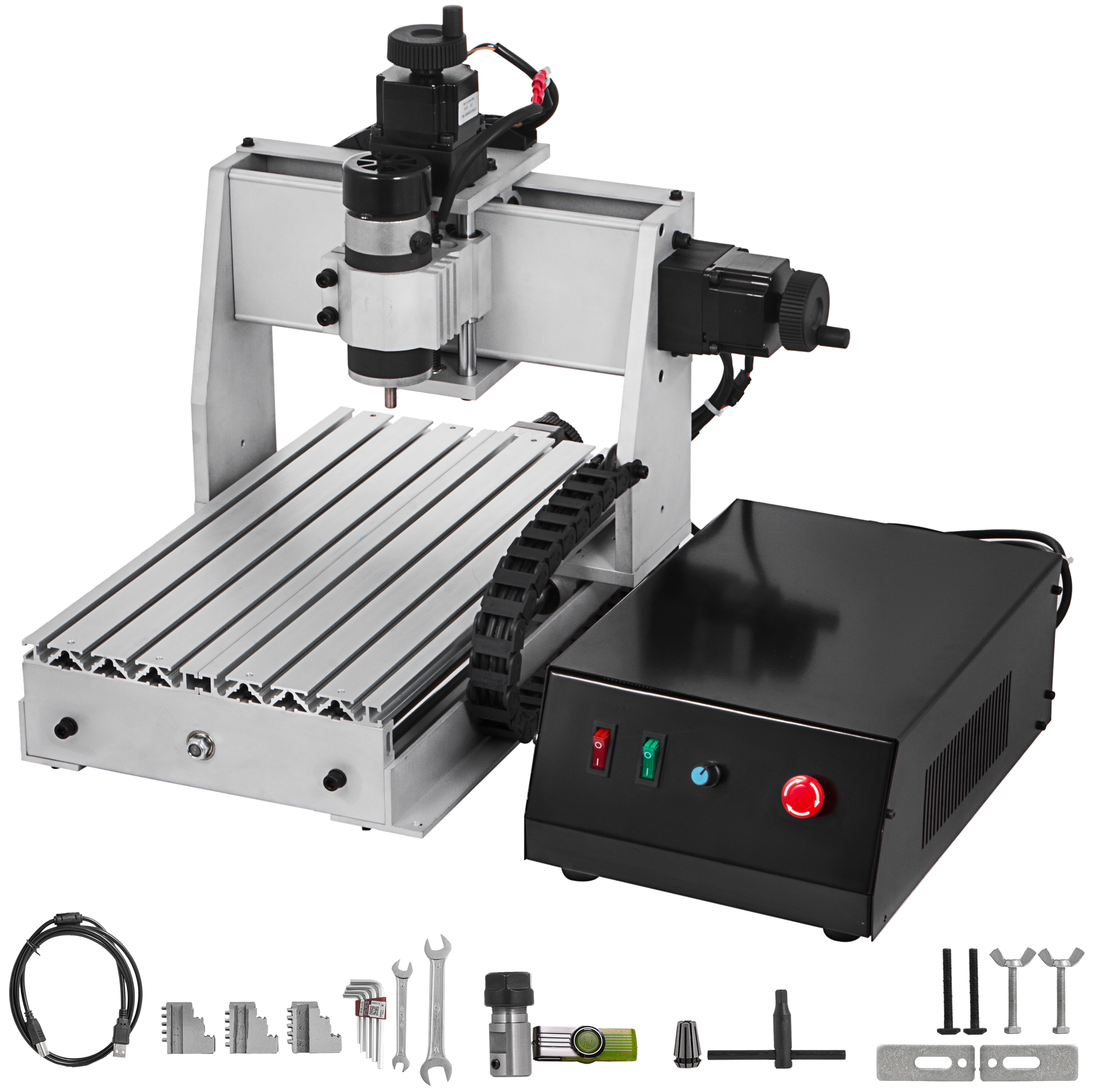 3020 3 Axis with USB VEVOR CNC Router 3020 3 Axis CNC Router Machine 300x200mm CNC Router Kit 200W MACH3 Control Large 3D Engraving Machine CNC Router Kit with USB