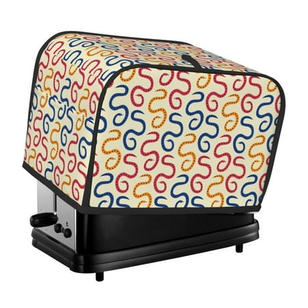 

KLL Snake Print 2 Slice Toaster Dust Covers Kitchen Small Appliance Cover with 2 Pockets Can hold Jam Spreader Knife & Toaster Tongs (11.4 x 7.9 x 7.5)