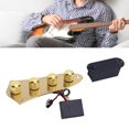 thumbnail image 1 of Loaded Guitar Control Plate, Prewired 3 Way Control Plate Wiring Harness with Tone Volume Control Knob, Bass Guitar Preamp Control Board, 1 of 7