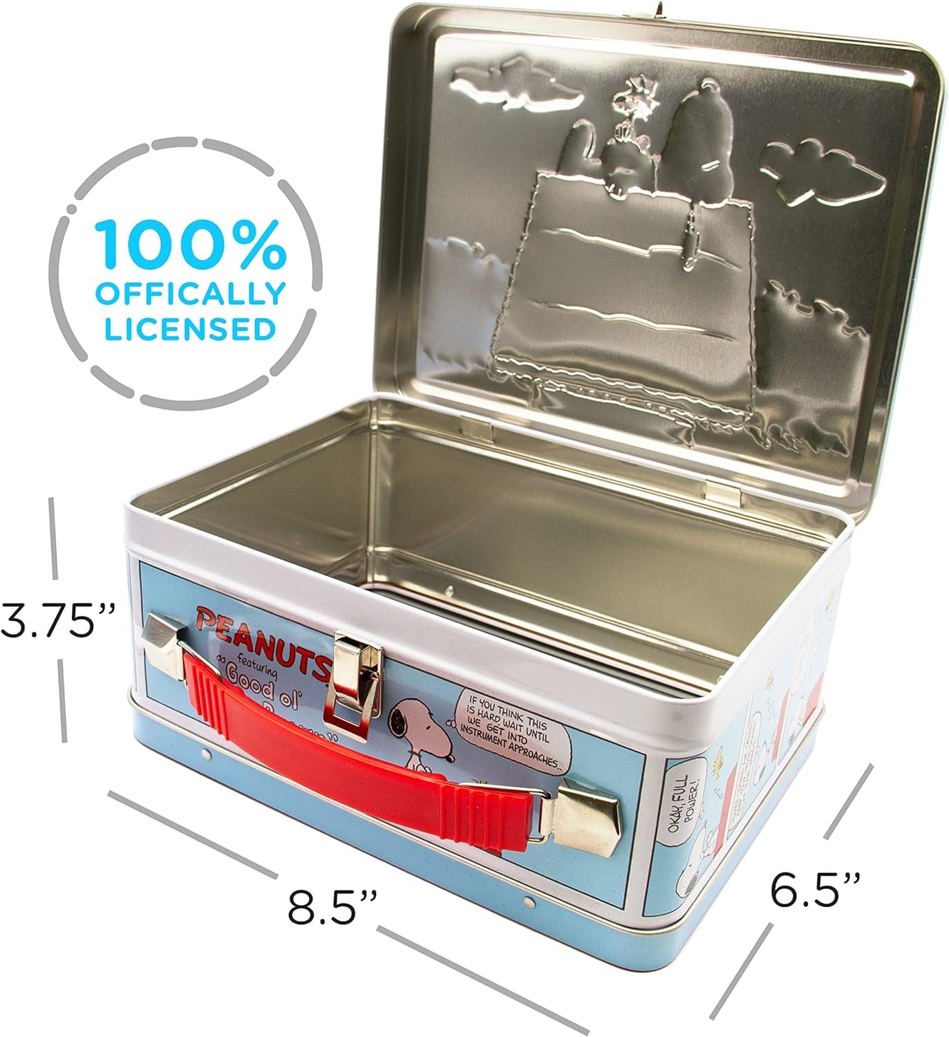 SNOOPY - はった工房 Peanuts Snoopy Embossed Tin Fun Box - Walmart.com