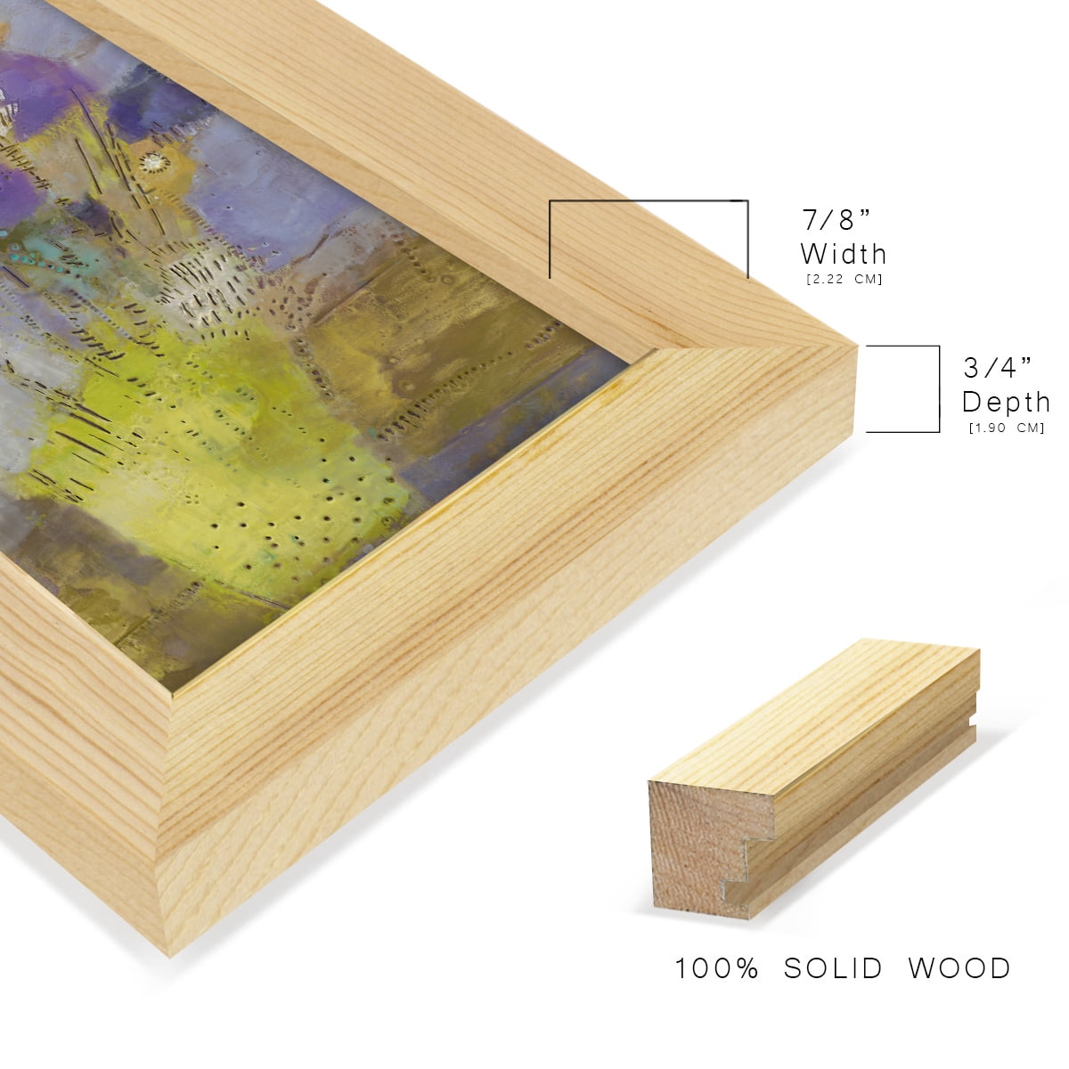 Blumen I -Framed Print w/glass-Natural Wood