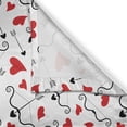 thumbnail image 3 of Ambesonne Valentines Kitchen Curtains, Arrows of Cupid, 55"x39", Black Red White, 3 of 3