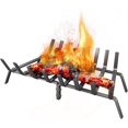 thumbnail image 1 of Flat Bar Fireplace Grate Heavy Duty Solid Steel Fireplace Log Grate with Support Legs Firewood Rack Outdoor for Backyards Courtyards Terraces Fireplaces, 1 of 6