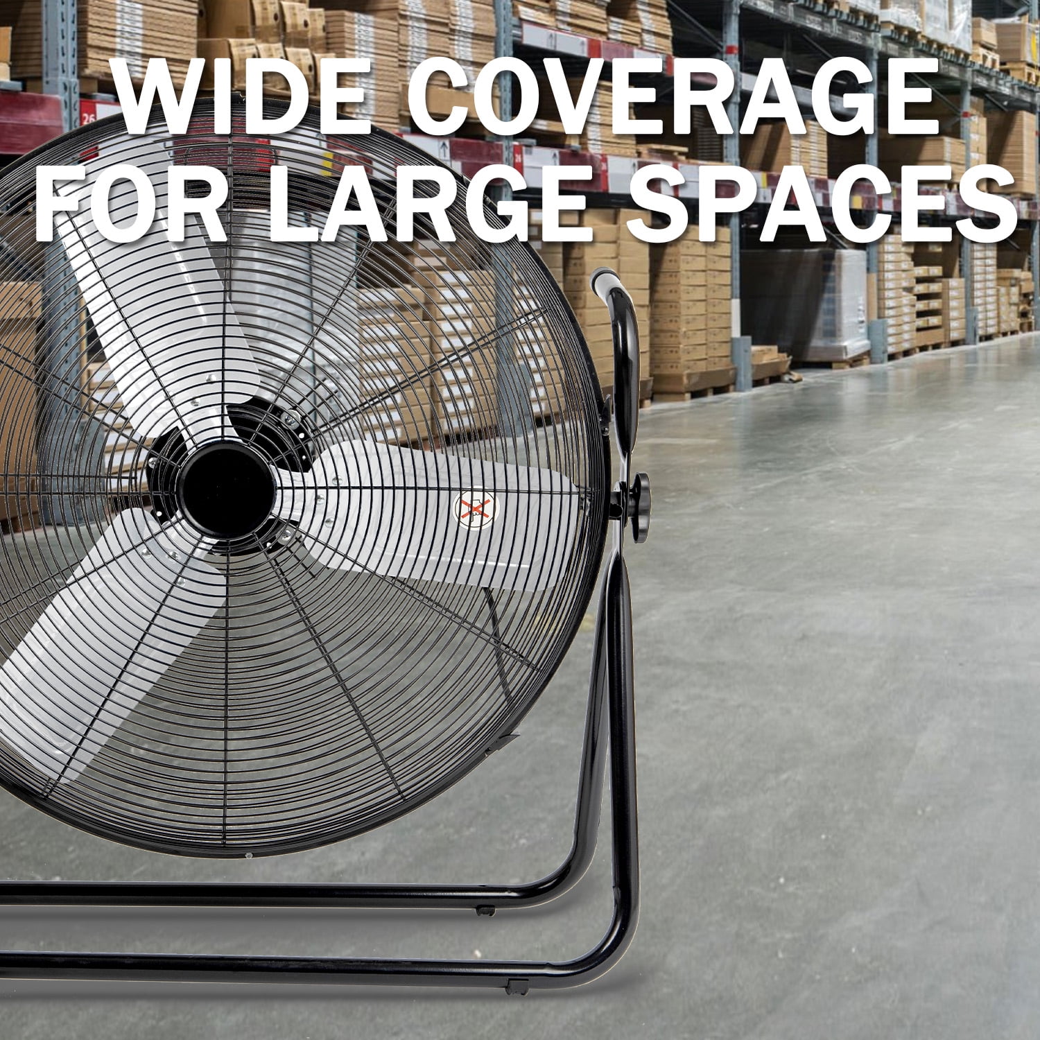 24"Industrial Fan High Velocity,Portable 24"Industrial Fan High Velocity,Portable Floor Fan with 3-Speed up to 8000CFM, Floor Fan Equipped Handle & Wheels, Ideal for Home, Garage, Indoor/Outdoor Use