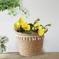 thumbnail image 4 of Home Textile Storage,Seagrass Wicker Basket Flower Pot Folding Basket Storage Basket Decoration, 4 of 5